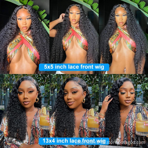 HD Transparent lace kinky curly closure Wigs For Women 30 Inch Malaysian hair kinkycurly Wig 5x5 Lace Closure